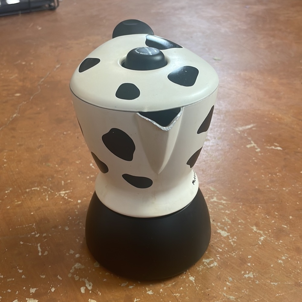Bialetti Mukka Express Cow Print Stovetop Espresso Maker - White & Black - Picture 7 of 13